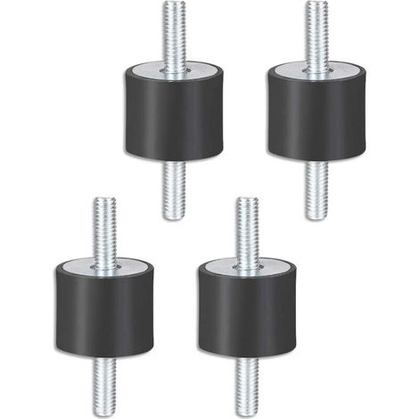 4 Pezzi Supporti in Gomma Anti Vibration Silentblock,Supports en caoutchouc M6,Vis à double extrémité,amortisseur anti-vibrations,Bobine en caoutchouc pour bateau, voiture,M618 VV 20 x 30 mm (1/5)