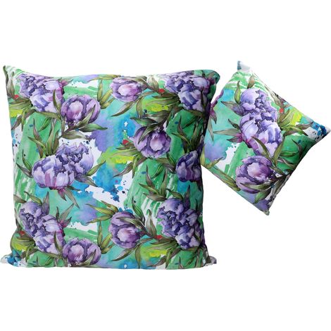 Cuscino imbottito, fiori, federa con cerniera, cuscino decorativo (1/3)