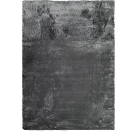 SIBERIE - Tapis imitation fourrure extra-doux gris 160x220 (1/5)