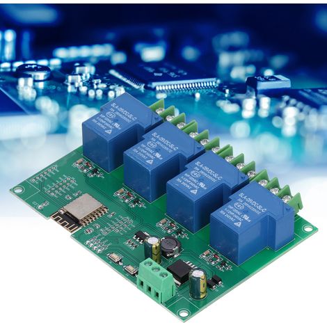 Alimentation DC7-28/5V, module relais quatre canaux 30A ESP8266WIFI, carte de développement ESP-12F, développement secondaire (1/5)