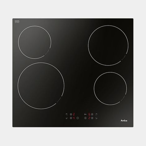 Amica Piastra Ceramica Elegante Nera 4 Zone 6,5 kW