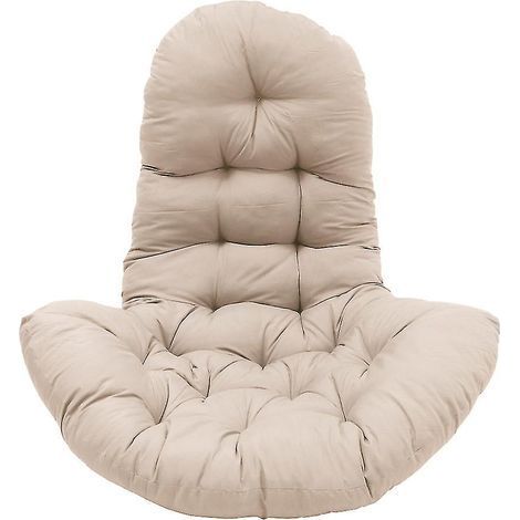 Coussin épais pour fauteuil suspendu en forme d'œuf, beige, LONG (1/5)