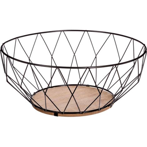 Cestino in metallo rhombus 28 cm nero - 5five