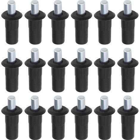 Set di 50 perni di riparazione a molla per ante dell'armadio, perni di sostituzione per ammortizzatori, persiane e finestre, accessori per mobili (nero) (1/5)