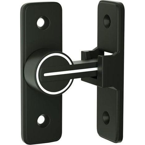 Loquet de portail à 90 degrés – Verrou de sécurité en alliage de zinc – Installation facile pour portes coulissantes – Usage intérieur et extérieur