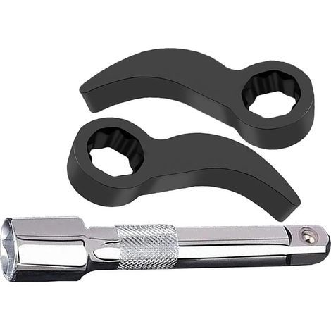 3-piece pry bar wrench adapter kit, chrome vanadium steel automotive repair tools, pry bar adapters with extension rod for automotive repair (1/5)