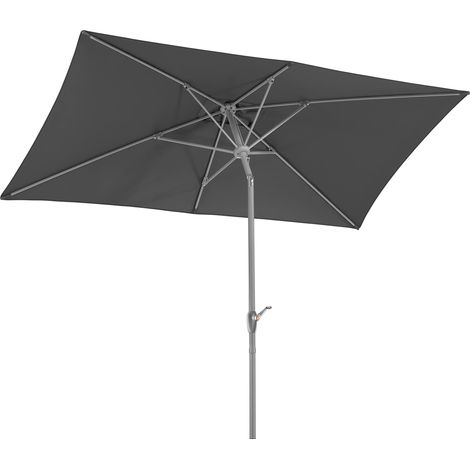 Parasol Porto - Anthracite - 300 x 200 cm - Rectangulaire - 643-15 - Armature en acier - Toile en polyester - 6,7 kg (1/5)