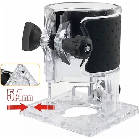 Carter protection transparent pour affleureuse bois, base plastique réglable machine de bordurage (1/5)