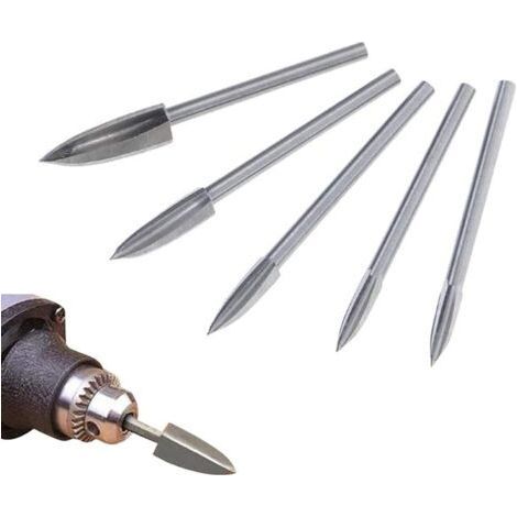 ALLIANDIS5 Pièces Fraise Outils De Sculpture Gravure Fraises Rotatives pour sculpture sur Bois Carbure de Tungstène Coupe (1/5)