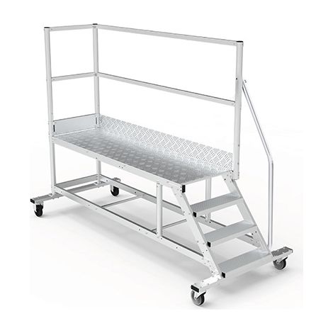 Piattaforma con ruote 4 gradini - Altezza massima di lavoro 2.80m - PTF204D