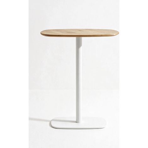 Mesas Altas - Mesa Alta Sunset White 60 cm - Madera Natural