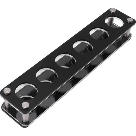 Support de présentation bouteille vin acrylique résistant aux chocs présentoir décoratif bouteille vin pour bar maison 1x6 6 têtes porte-gobelets combiné (1/5)