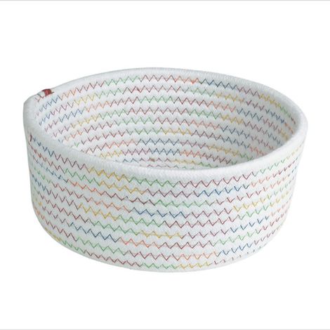 Panier Tissé - Corde Naturelle - Pour Rangement Décoration Cadeaux - Salle De Bain Chambre Cuisine Bureau - Petit Format (1/3)