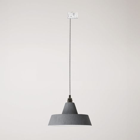 Creative Cables - Candeeiro de suspensão com abajur em cerâmica Abajur de carris industrial -lâmpada incluída