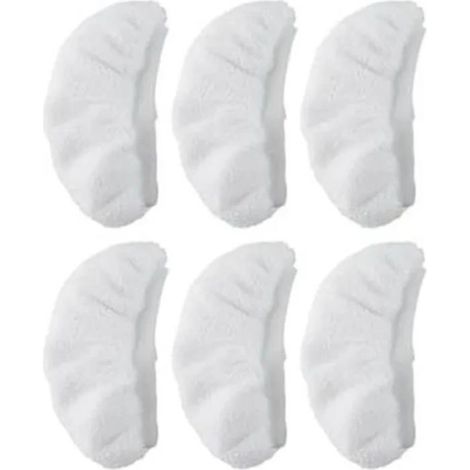 BelleRise - 6pcs bonnettes microfibres universelles pour nettoyeur vapeur portable - Chiffon de remplacement lavable et réutilisable (1/5)