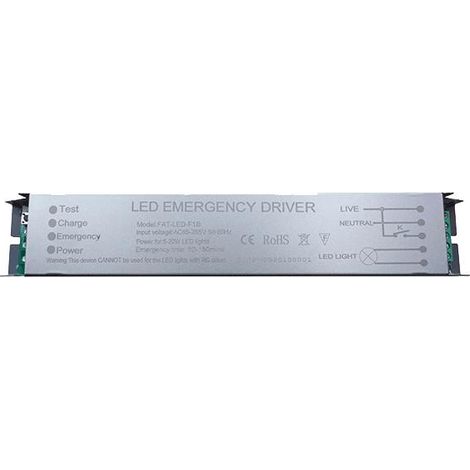 KIT EMERGENZA PER TUBO T8 LED  FINO A 24W AUTONOMIA 1-3H