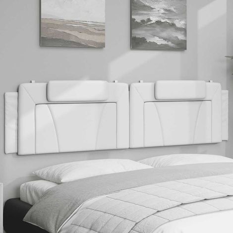 Kopfteil-Kissen "Viana" Weiß 200 cm Kunstleder (1/5)