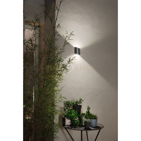 GHITA APPLIQUE 20W 1381LM 4000K ANTRACITE IP65 H.30CM L.16CM