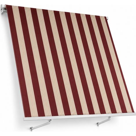 Protezione Solare E Privacy Tenda Da Sole Con Manovella Struttura In Alluminio Tessuto In Poliestere 280G Per Balcone Terrazza Veranda E Spazi Esterni 295x250x50 Cm Rosso E Beige (1/5)