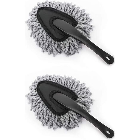 Plumeau de voiture, lot de 2, en microfibre ultra douce, pour tableau de bord, intérieur et extérieur. Outil de dépoussiérage et de lavage. (1/5)