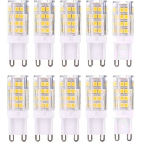 Lntyq G9 LED Lampe Ampoules, Blanc Chaud 3000K 5W G9 LED Ampoule Lumiere équivalent aux ampoules halogènes de 40 W 420 lumens not dimmable, lot de 10 (1/4)