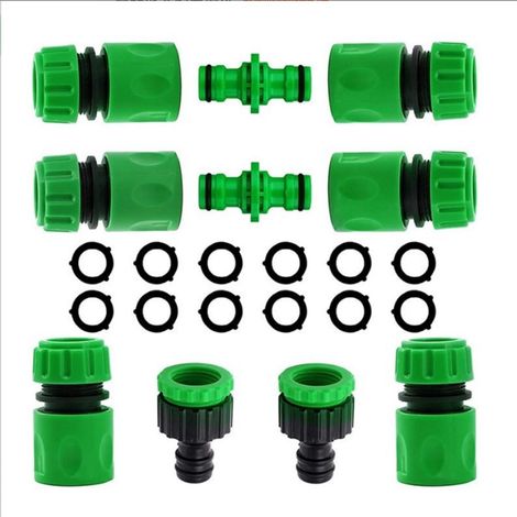 Set de raccords pour tuyau d'arrosage avec embouts et connecteurs, pour arrosage jardin, balcon et lavage auto (1/5)