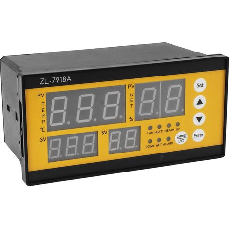 Digitaler Controller für Inkubator mit Temperatur-/Feuchtigkeitssensor, LED-Beleuchtung, 100-240V. (1/5)