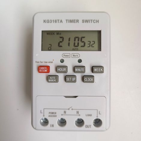 Interrupteur temporisé 25A KG316T-AC220V avec transformateur (1/4)