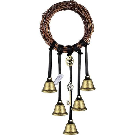Witch Bells Protective Door Handle Wiccan Wind Chimes Witch Objects Witch Goods Positive Wicca Witchcraft Supplies for Home Boho Decor (1/5)