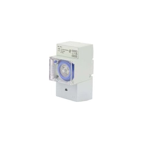Interrupteur Horaire Modulaire SUL181H Minuterie Mécanique Étanche Programmable 24H pour Rail DIN Chauffe-eau Éclairage Domestique (1/4)