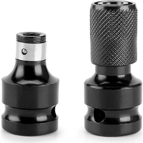 Adaptateurs pour embouts de visseuse à percussion - Adaptateur de douille 1/2" à 1/4" - Accessoires de précision pour cliquets, tournevis et plus encore - Robustes et polyvalents (1/5)
