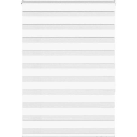 vidaXL Store zèbre blanc 110x150 cm largeur du tissu 105,9cm polyester (1/5)