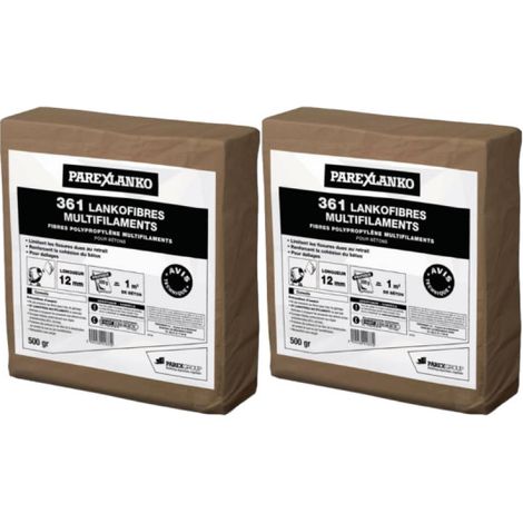 2er-Pack Polyprolylen-Multifilamentfasern PAREXLANKO 361 Lankofibres Multifilaments - 500g