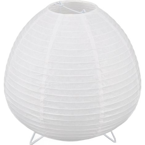 Lampe de table en papier de riz, lumière chaude, ampoule E14, installation facile, lampe de bureau en papier de riz pour chambre ou bureau, prise UE 100-240 V (1/5)