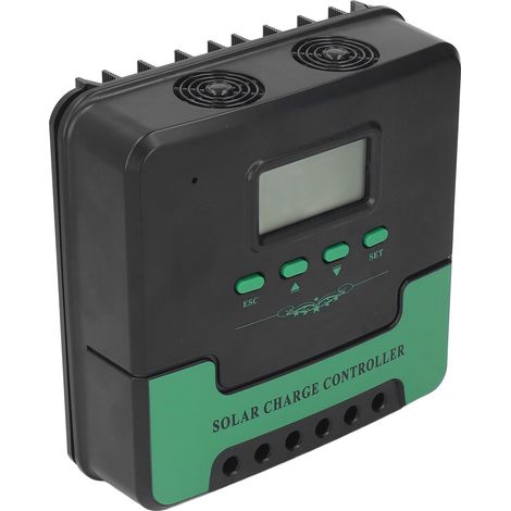 MPPT-Solarladeregler 12V/24V mit automatischer Erkennung, LCD-Anzeige, intelligenter Beleuchtung und Batterieladung bis zu 40A (1/5)