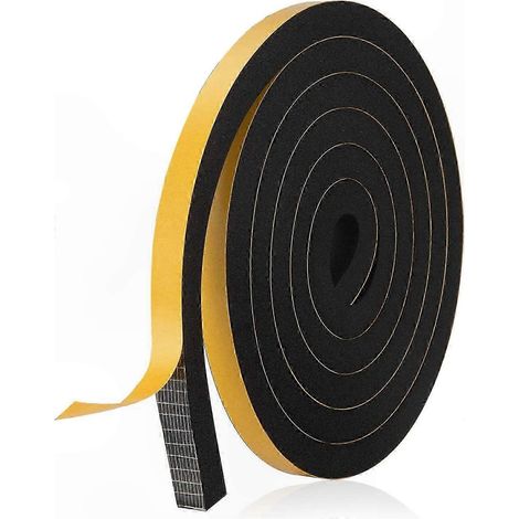 Bande d'étanchéité pour porte insonorisée, mousse autocollante pour isolation fenêtre, protection choc mobilier, largeur 12mm (1/3)