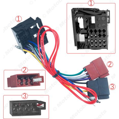 Compatible with 2002+ Volkswagen/2004+ Audi/Skoda/SEAT audio systems ISO lossless connection power cable (1/4)