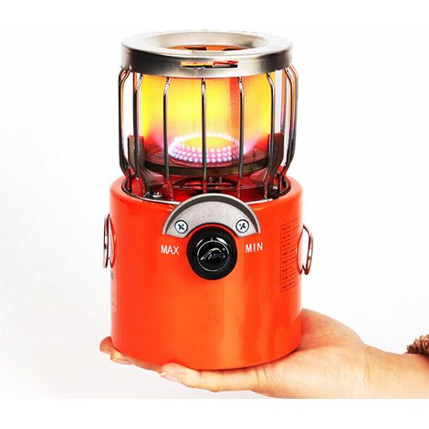 2000W Portable Mini Gas Heater Camping Stove Heating Stove for Cooking Hiking Ice Fishing Camping Hiking,Orange, (1/5)