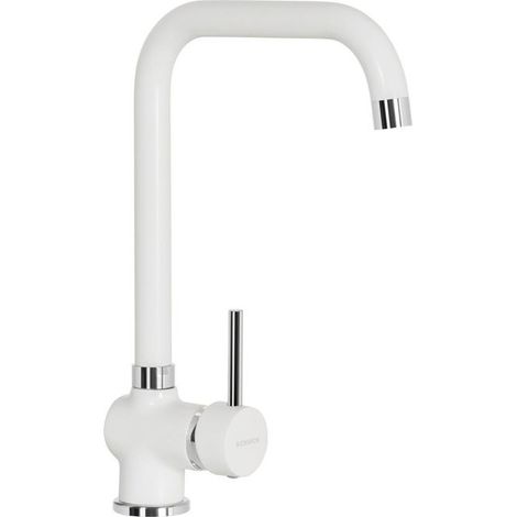 SCHOCK Miscelatore Aquatime Monocomando con Canna a Ponte, Colore Bianco Assoluto, h332mm (1/2)