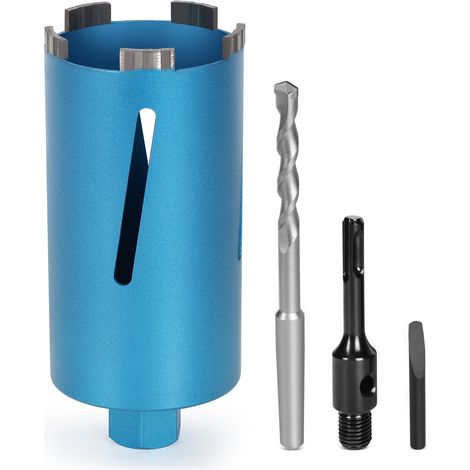 M22 Diamantbohrkrone Kernbohrer für Kernbohrgerät mit Turbo, inkl. SDS-Plus, Ø 92mm, Gesamtlänge 200 mm, Nass Trocken Dosenbohrer Dosensenker Diamant Bohrkrone Nassbohrkrone Trockenbohrkrone für Beton (1/5)