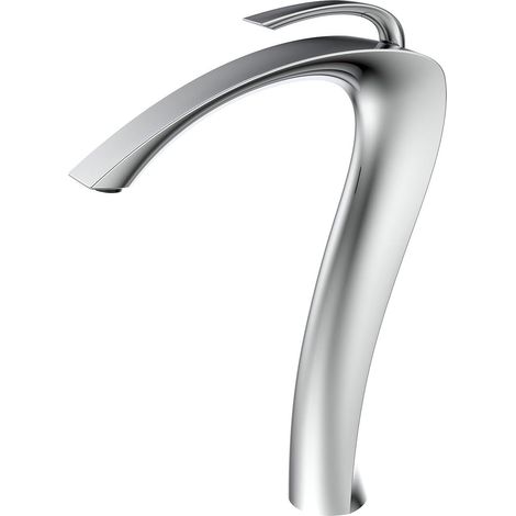 Robinet Lavabo, Moderne Mitigeur Lavabo, RF0241 Poignée Unique Robinet Salle de Bain, 59A Laiton Mitigeur de Salle de Bain, Anticorrosion, Durable (Haut/Faible) (1/5)
