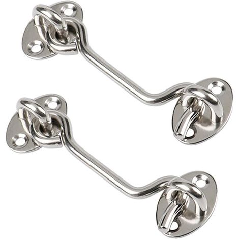 Windhaak en Acier Inoxydable - Deurhouder et Raamhouder 7,5 cm - Résistant à la Rouille et Durable pour Portes et Fenêtres (1/5)