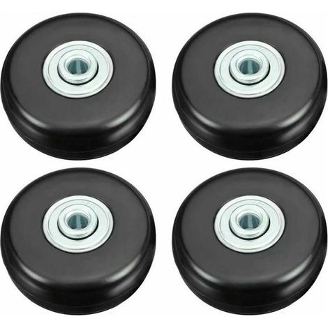 Roulette Valise, Bagage Valise Réparation Roulette Charge Lourd 50mm Muette Caoutchouc Universelle Pivotante Roue Rechange Transport Remplace Roulette 4PCS pour Valise/Bagage/Sac à Dos/Voyage (1/5)