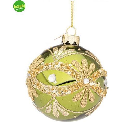 Sfera in vetro Garish Bizzotto verde Ø8 cm