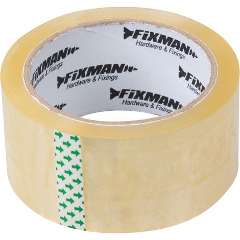 FIXMAN Nastro adesivo da imballaggio, 48 mm x 66 m, trasparente (963618) (1/2)