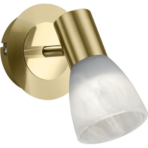 Faretto da Interno a LED in Metallo Ottone Satinato