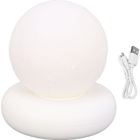 Lámpara de Luna 3D Táctil Recargable USB, Luz LED Suave y Realista – Ideal para Dormitorio y Decoración del Hogar (1/5)