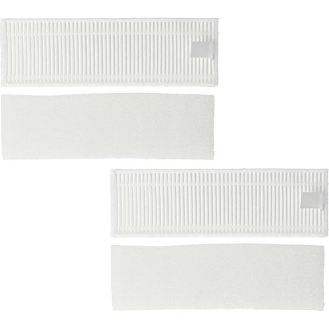 vhbw Set di filtri compatibile con Xiaomi Mijia G1 aspiratore - 4x filtro di ricambio (filtro HEPA, filtro in spugna)