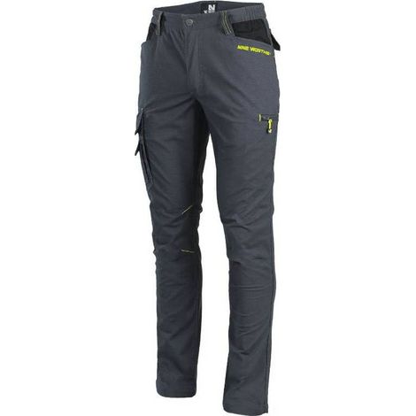 Pantalon de Travail Edward - Taille 40 - Gris - Résistant et Confortable - D-Work