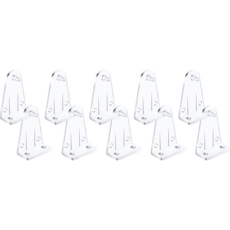 10 supports de fixation transparents en plastique pour rail inférieur de stores horizontaux de 2 pouces